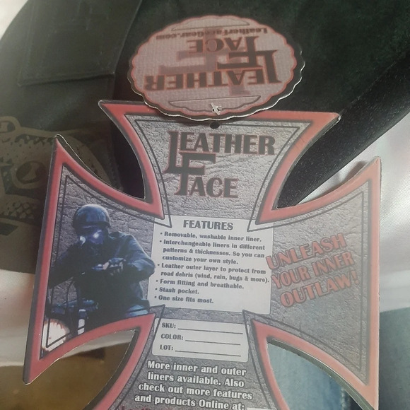 NEW LEATHER FACE GEAR SAMURAI - Picture 5 of 6